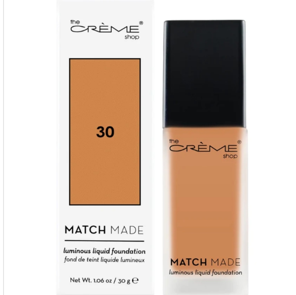The Créme Shop Match Luminous Liquid Foundation #30 ✨ 2/$20